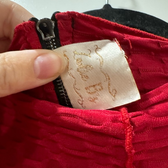 Zadie B Red waffle sack dress with zipper 3x - Picture 3 of 4